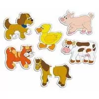 Kliknite za detalje - WoodyLand Bebi puzzle u kutiji - Životinje 93103