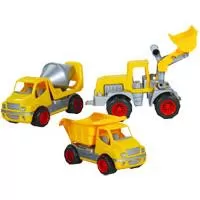Kliknite za detalje - Kamion set 3 u 1 Mešalica, Kiper i Bager MGS 0801
