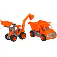 Kliknite za detalje - Veliki kamion set 2 u 1 Kiper i Bager MGS 0811