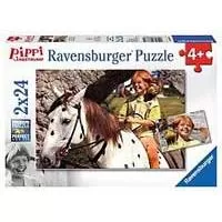 Kliknite za detalje - Ravensburger puzzle Pipi Duga Čarapa 2x24 dela 01-088874