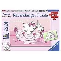 Kliknite za detalje - Ravensburger puzzle Charmy Kitty 2x24 dela 01-090495