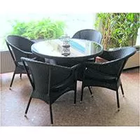 Kliknite za detalje - Garnitura Santa wicker ratan 4 fotelje i sto 105 cm