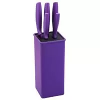 Kliknite za detalje - Bergner Nož set 5 kom  na stalku Renberg purple RB-2510-P