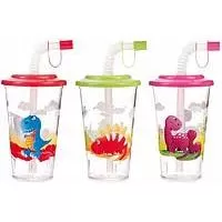 Kliknite za detalje - Canpol Čaša sa slamkom 320ml 12m+ Jakubek Dinosaurusi 4/112