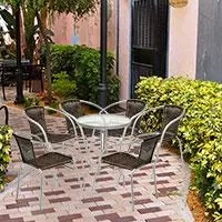Kliknite za detalje - Garnitura od Ratana Wicker - 6 Stolica + Sto - Adria 6