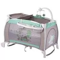 Kliknite za detalje - Bertoni Lorelli Prenosivi krevetac sa 2 nivoa iLounge Green n Grey Elephant