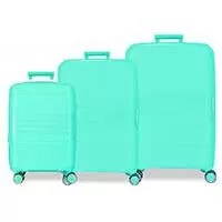 Kliknite za detalje - Komplet proširivih kofera od polipropilena 55cm-68cm-78cm Movom Inari turquoise 53294