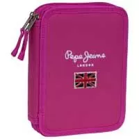 Kliknite za detalje - Pepe Jeans Pernica za školu - puna - Original Pepe Pink