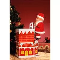 Kliknite za detalje - Deda Mraz koji ulazi u dimnjak uz muziku Last Christmas