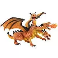 Kliknite za detalje - Bullyland Svet fantazije - Figurica Narandžasti troglavi zmaj 75548 K