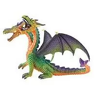 Kliknite za detalje - Bullyland Svet fantazije - Figurica Zeleni dvoglavi zmaj 75596 e