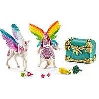 Kliknite za detalje - Schleich Figurice Bayala - Dugina vila Lis sa ždrebetom pegaza 41440