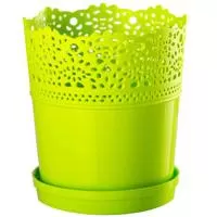 Kliknite za detalje - Saksija Dentelle 16 svetlo zelena
