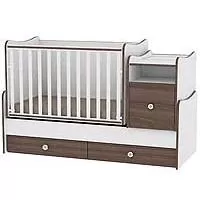 Kliknite za detalje - Lorelli Drveni krevetac za bebe 3u1 Trend Plus White Walnut