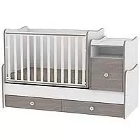 Kliknite za detalje - Lorelli Drveni krevetac za bebe 3u1 Trend Plus White Coffee