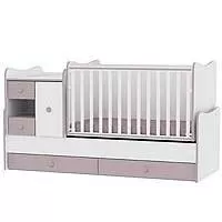 Kliknite za detalje - Lorelli Drveni krevetac 3u1 MiniMax White Cappuccino