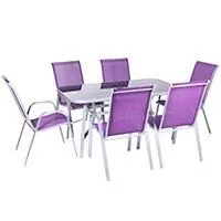 Kliknite za detalje - Baštenska - Trpezarijaska Garnitura Wabana Purple