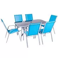 Kliknite za detalje - Baštenska - Trpezarijaska Garnitura Wabana Blue
