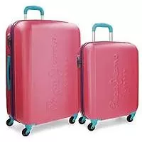 Kliknite za detalje - Pepe Jeans Putni koferi 55cm i 70cm Tricolor pink 78.689.53
