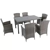 Kliknite za detalje - Baštenska Garnitura Java Grey - 6 Fotelja i Sto 