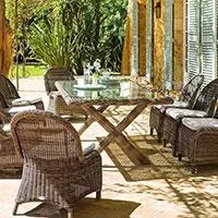 Kliknite za detalje - Velika Baštenska Garnitura - 8 Fotelja i Sto - Glam