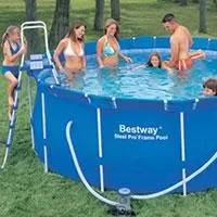 Kliknite za detalje - Bazen 366 x 100 cm Sa Čeličnim Raamom, Pumpom, Merdevinama BestWay 56418