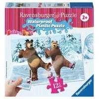 Kliknite za detalje - Ravensburger puzzle 12 delova - Masa I medved klizaju 05606