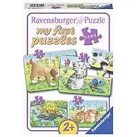 Kliknite za detalje - Ravensburger puzzle 20 delova  -  4 u 1, ljubimci 06951