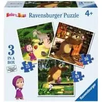 Kliknite za detalje - Ravensburger puzzle 110  delova - 3 u 1 Masa i medved 07027