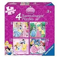 Kliknite za detalje - Ravensburger puzzle 43 dela -  4u1 Diznijeve princeze, 07132