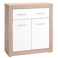 Komoda Bravo 1 fioka 2 vrata hrast-bela