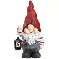 Kliknite za detalje - Novogodišnja figura Deda Mraz sa fenjerom za malu sveću 50cm