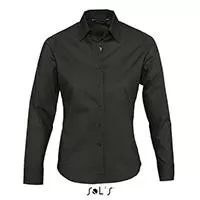 Kliknite za detalje - Ženska košulja sa dugim rukavima Sols Eden Black veličina XXL 17015
