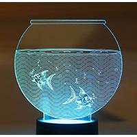Illusions by Black Cut LED Lampa 3D White Aquarium 