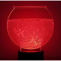 Illusions by Black Cut LED Lampa 3D Red Aquarium 