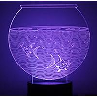 Illusions by Black Cut LED Lampa 3D Purple Aquarium 