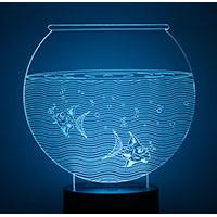 Illusions by Black Cut LED Lampa 3D Blue Aquarium 