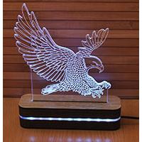 3D LED Lampa Illusions by Black Cut White Eagle