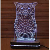 3D LED Lampa Illusions by Black Cut White Owl