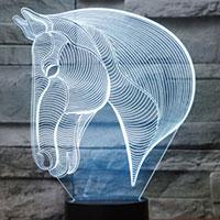 3D LED Lampa Illusions by Black Cut White Horse