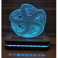 Kliknite za detalje - Black Cut 3D LED Lampa Star Multicolor - 9 boja