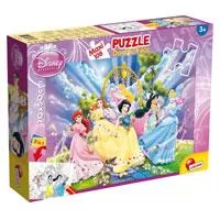 Kliknite za detalje - Lisciani Puzzle Maxi Disney Princeze Složi i oboji 2u1 108 delova 31711