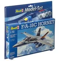 Kliknite za detalje - Revell maketa aviona sa priborom Model Set F/A-18C Hornet RV64894/5008