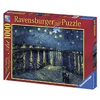 Kliknite za detalje - Ravensburger puzzle Art - Vincent Van Gogh - Starry Night Over Rhone 1000 delova RA15614