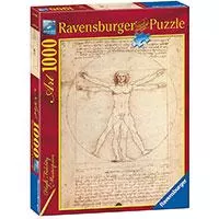 Kliknite za detalje - Ravensburger puzzle Art - Leonardo da Vinci - Vitruvian Man 1000 delova RA15250