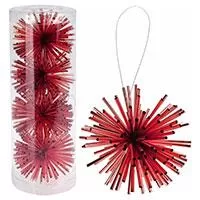 Kliknite za detalje - Bobice - Ukrasi Za Jelku - Red - 4 Komada