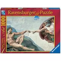 Kliknite za detalje - Ravensburger puzzle Art - Michelangelo - Creation Of Adam - 1000 delova RA15540
