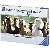 Kliknite za detalje - Ravensburger puzzle Životinje - Konji - Wild Horses 1000 delova PANORAMA prikaz RA15091
