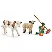 Kliknite za detalje - Schleich Figurice Domaće životinje - Bebe životinja -Tele i jagnje 41422