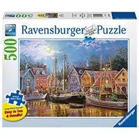 Kliknite za detalje - Ravensburger puzzle Ships Aglow - Large Piece Format 500 delova velikog formata RA14912
